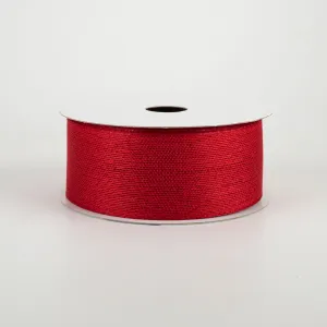 1.5" Classic Faux Jute Ribbon: Burgundy Red (10 Yards)