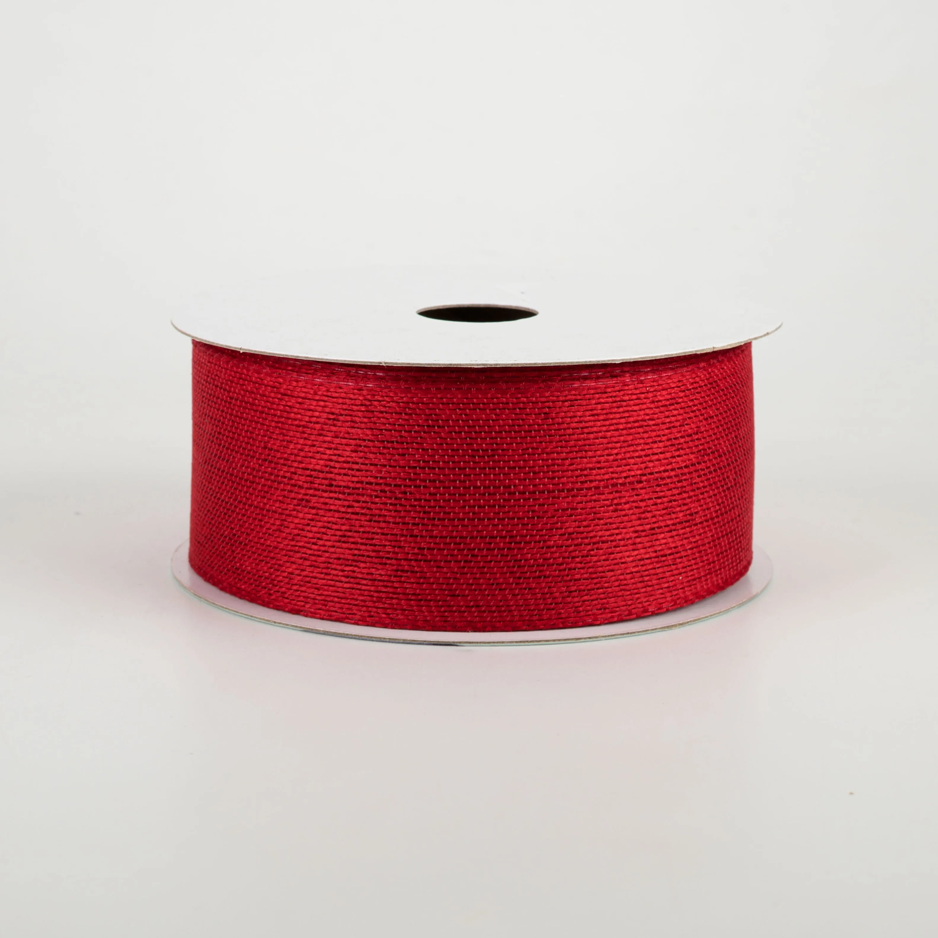 1.5" Classic Faux Jute Ribbon: Burgundy Red (10 Yards)