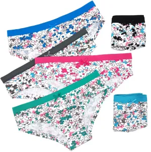 18 X Womens Floral Print Panties Briefs Cotton Assorted Underwear With Bow