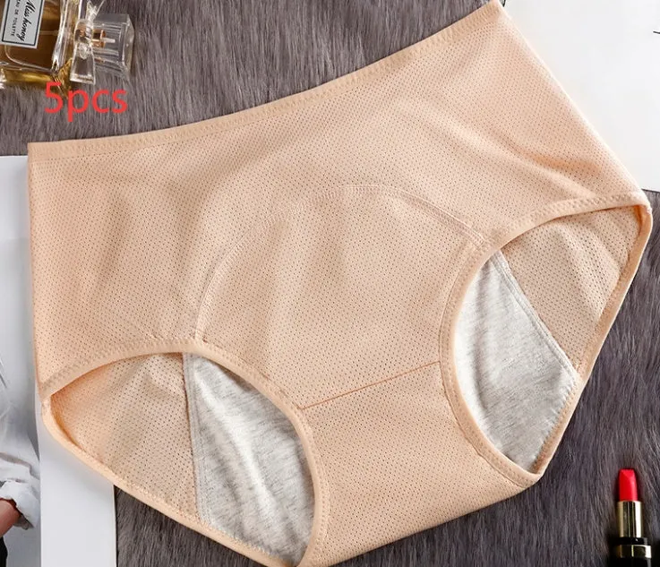 5PCS Menstrual Underwear Women Leak Proof Panties