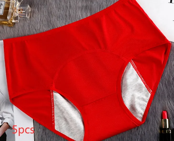 5PCS Menstrual Underwear Women Leak Proof Panties