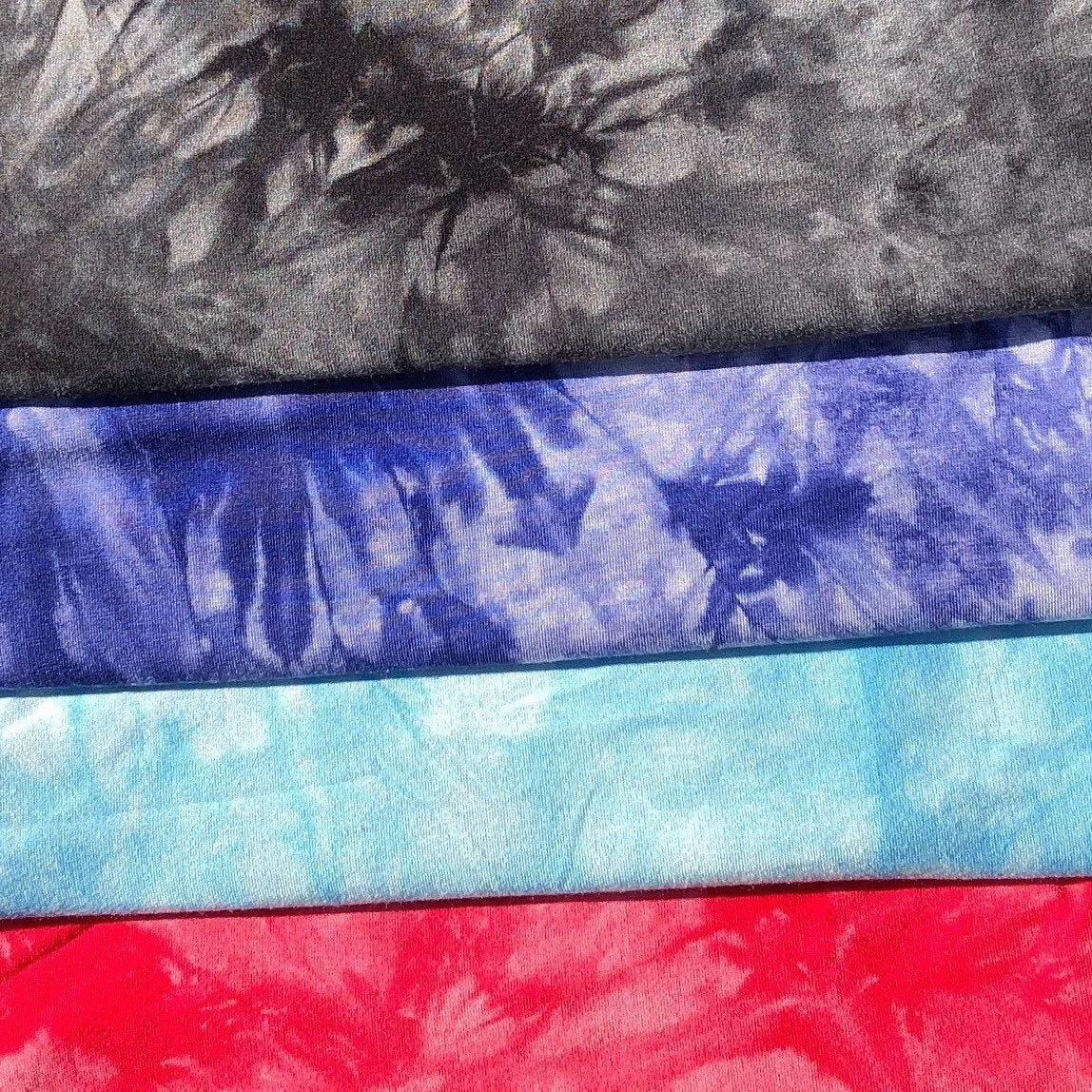 60” Bamboo 4-Way Stretch with Spandex 5 OZ Tie Dyed Tie Dye Apparel Jersey Knit Fabric By the Yard