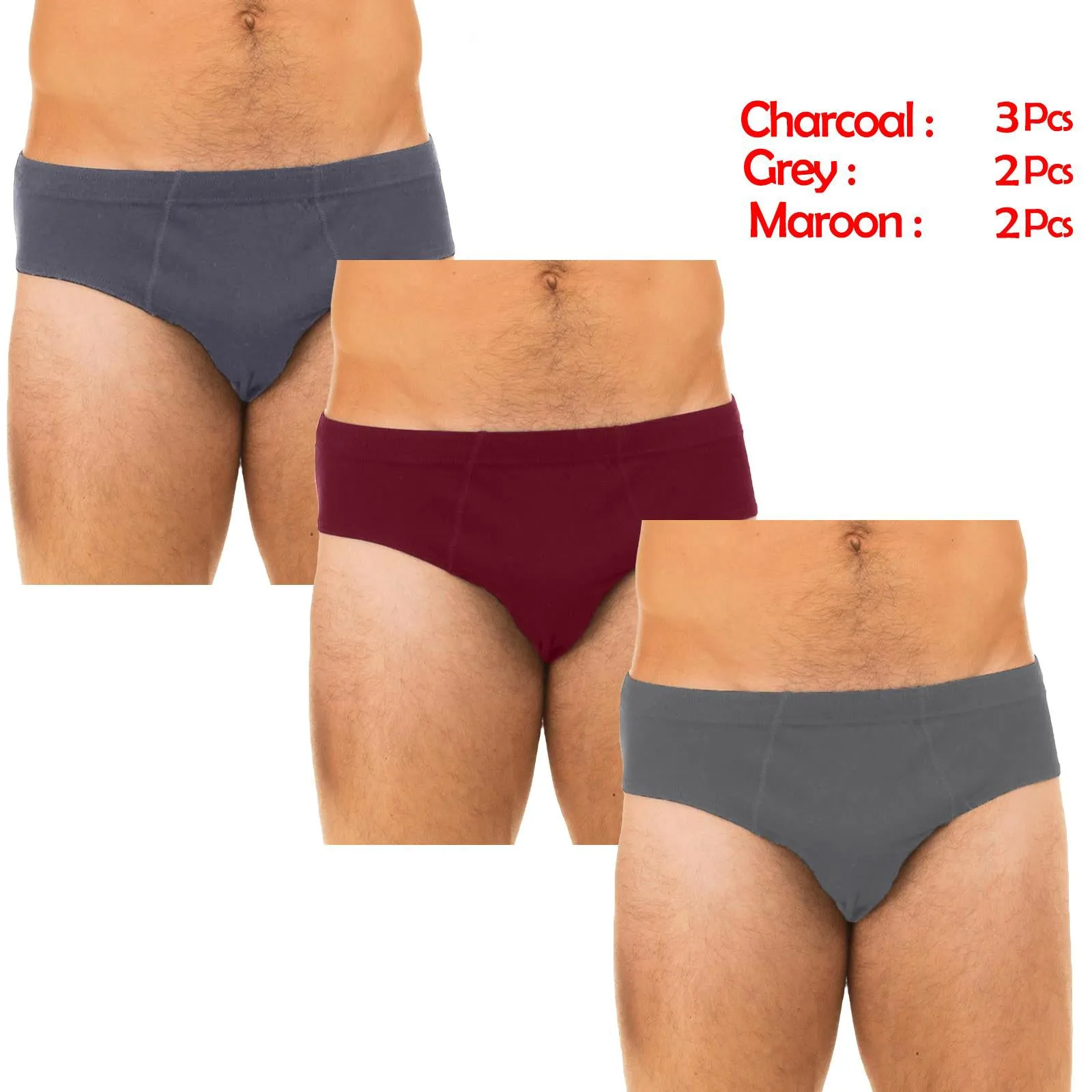 7 Pack Men Cotton Briefs - XL