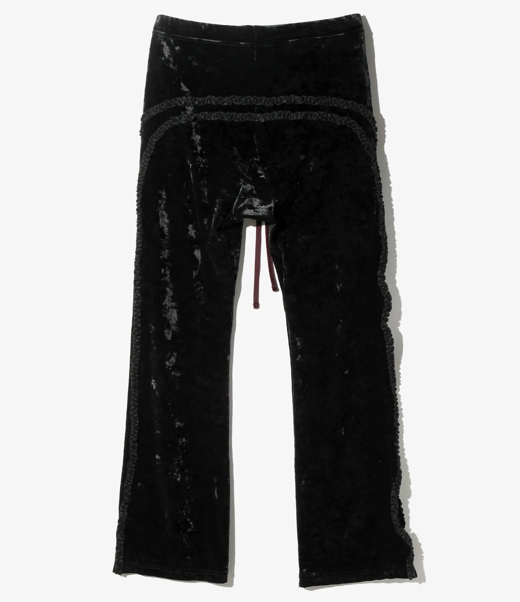 Arch Frill Pants – Black Velour