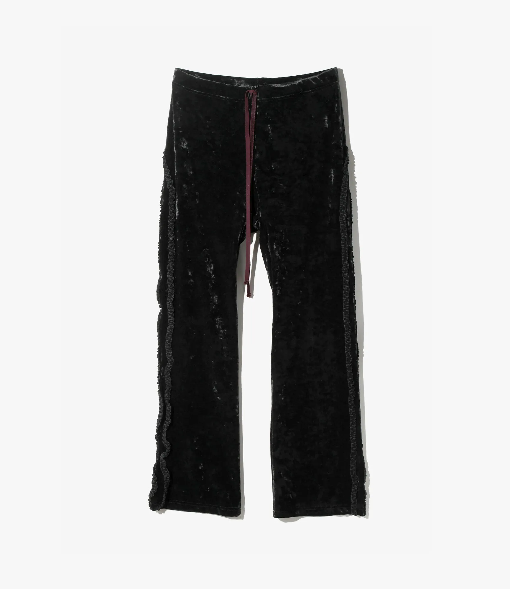 Arch Frill Pants – Black Velour