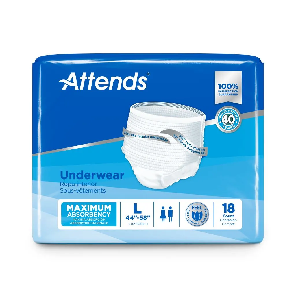 Attends Unisex Protective Underwear - Maximum Absorbency