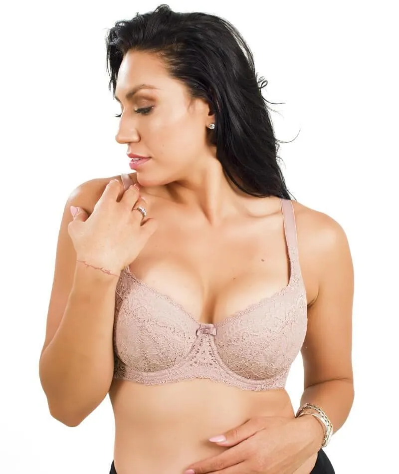 Ava & Audrey Sienna Lace Contour Bra - Rose