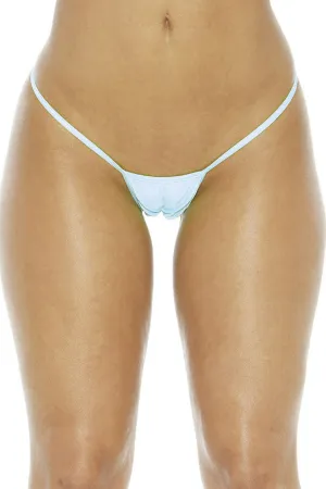 Baby Blue Scrunch Front Thong Bottom