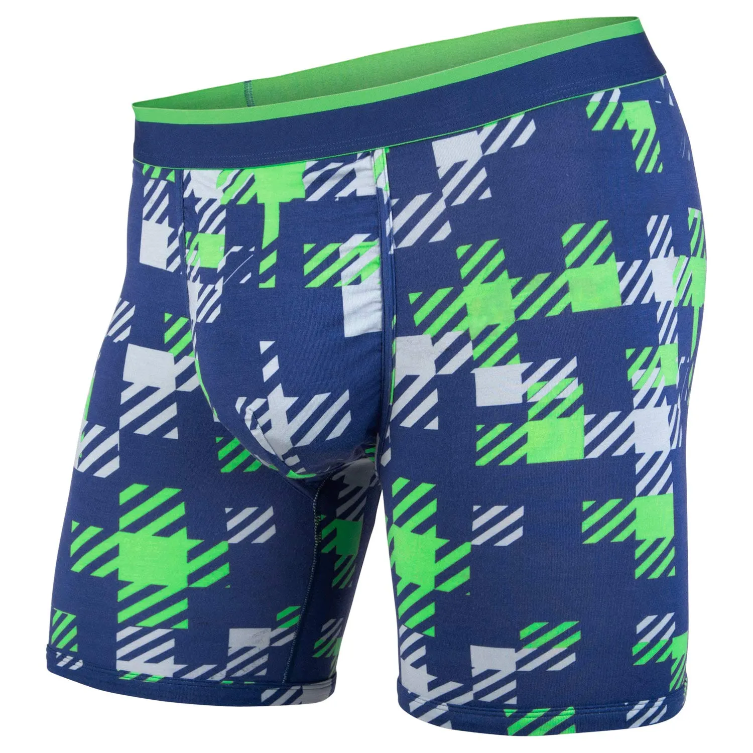 Bn3th Men's Classics Boxer Brief Premium Underwear Navy & Green XXSmall