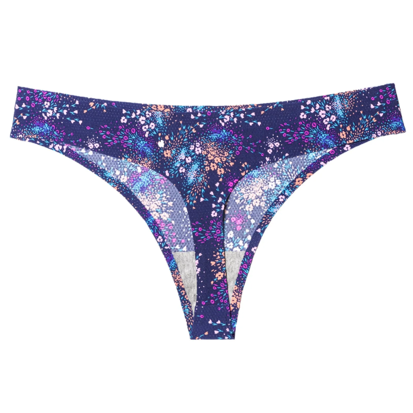 Breathable Printed Seamless Floral Briefs For Women