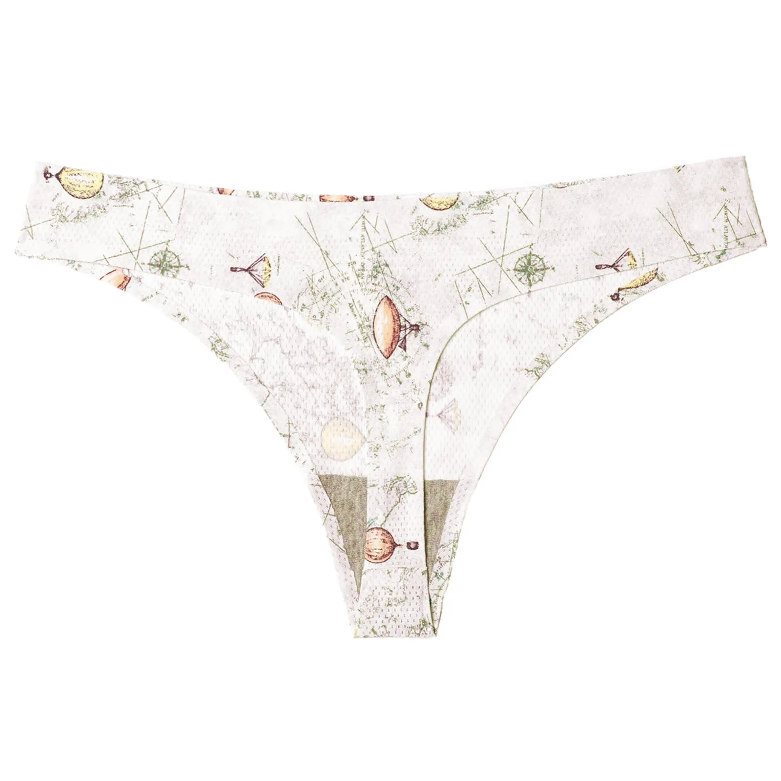 Breathable Printed Seamless Floral Briefs For Women