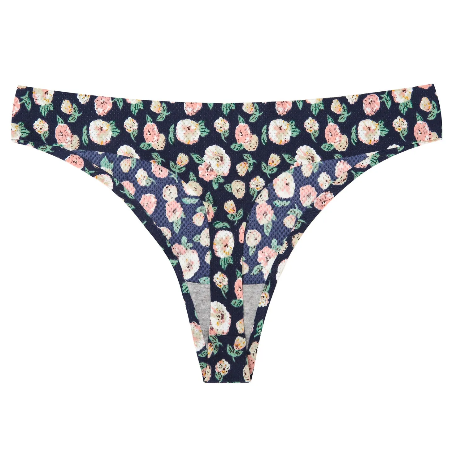 Breathable Printed Seamless Floral Briefs For Women