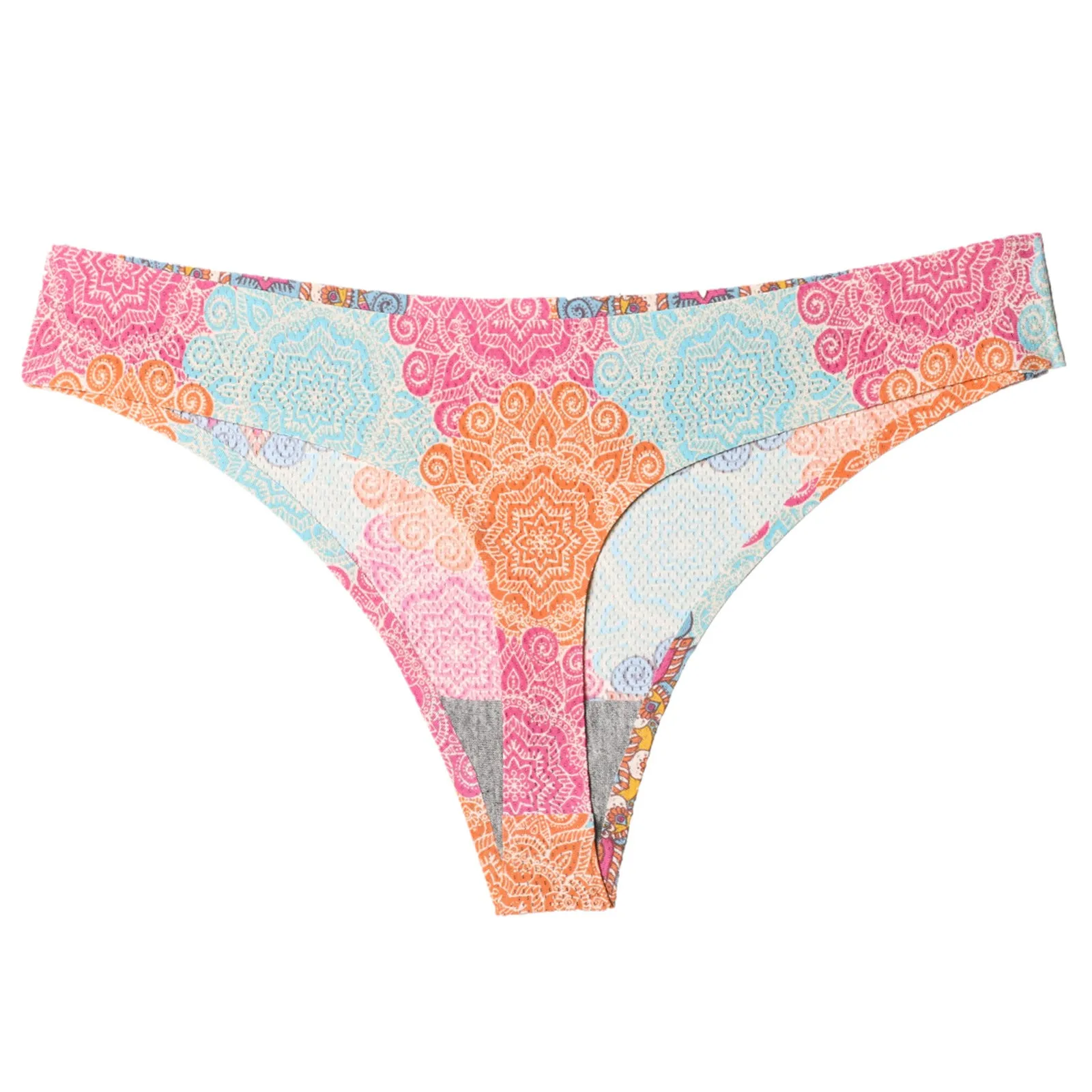 Breathable Printed Seamless Floral Briefs For Women