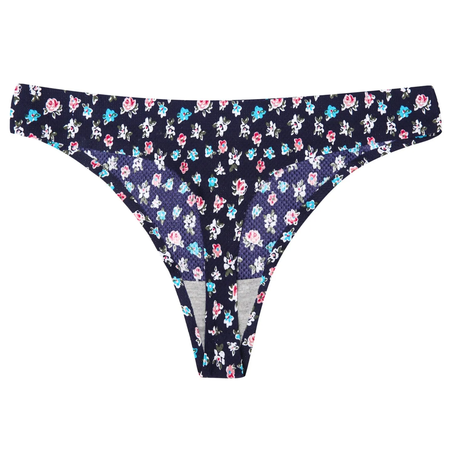 Breathable Printed Seamless Floral Briefs For Women