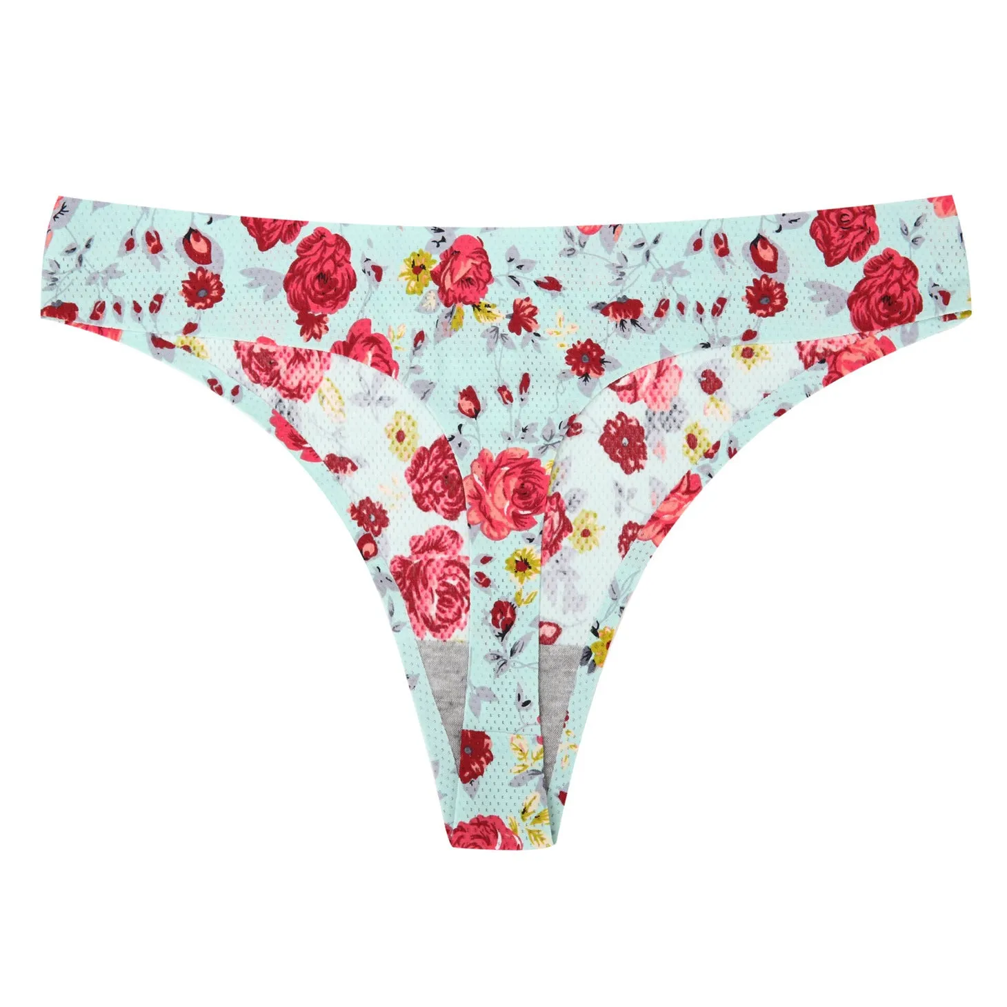 Breathable Printed Seamless Floral Briefs For Women