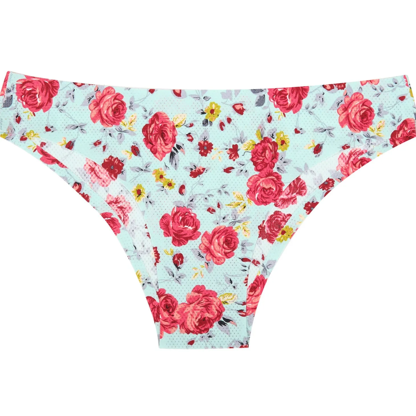 Breathable Printed Seamless Floral Briefs For Women