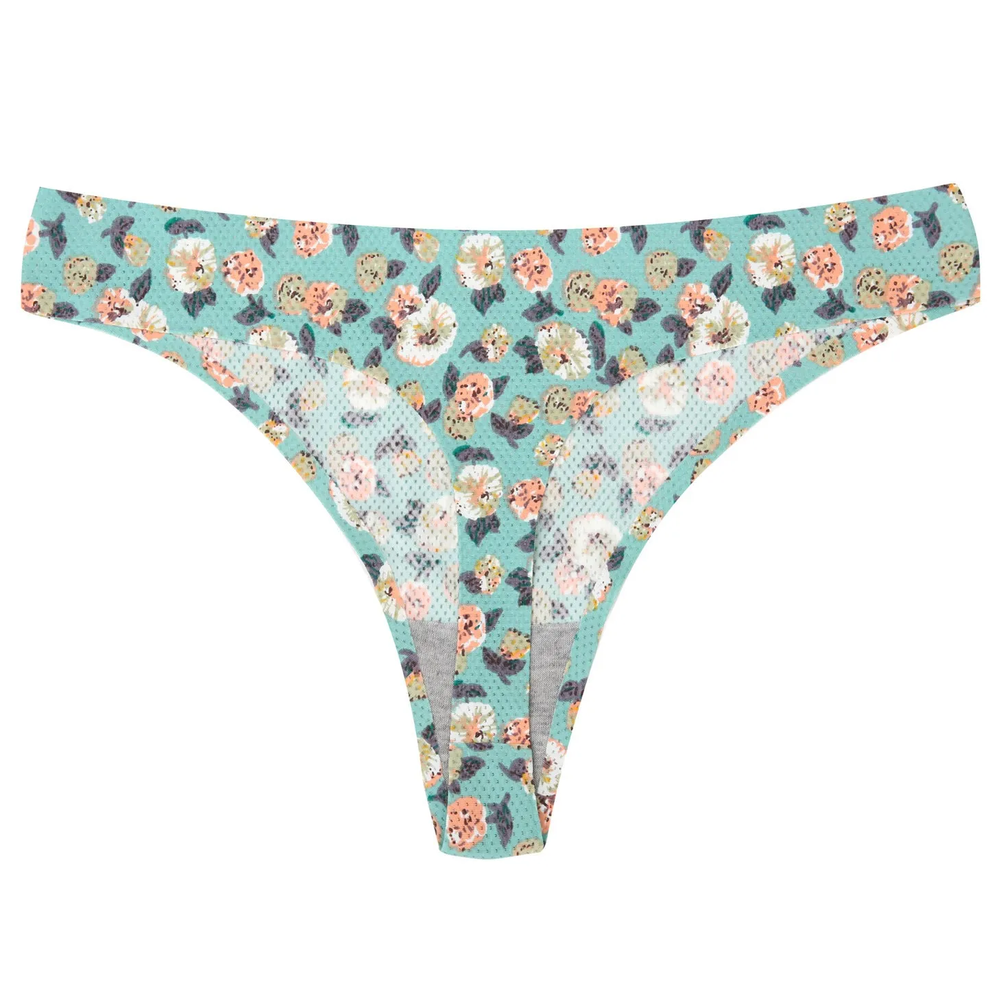 Breathable Printed Seamless Floral Briefs For Women