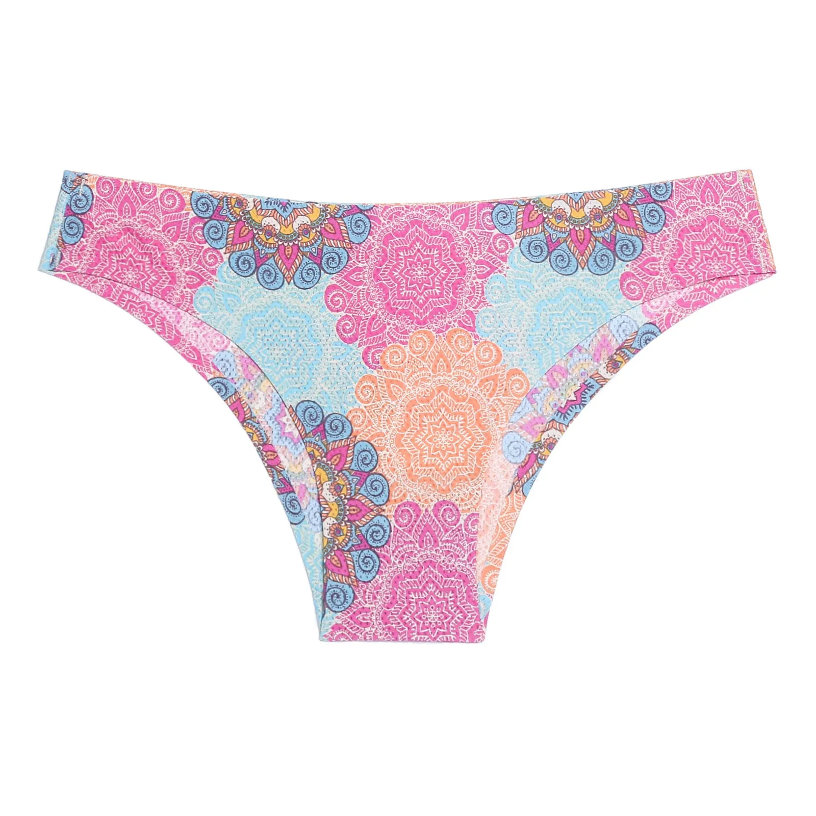 Breathable Printed Seamless Floral Briefs For Women