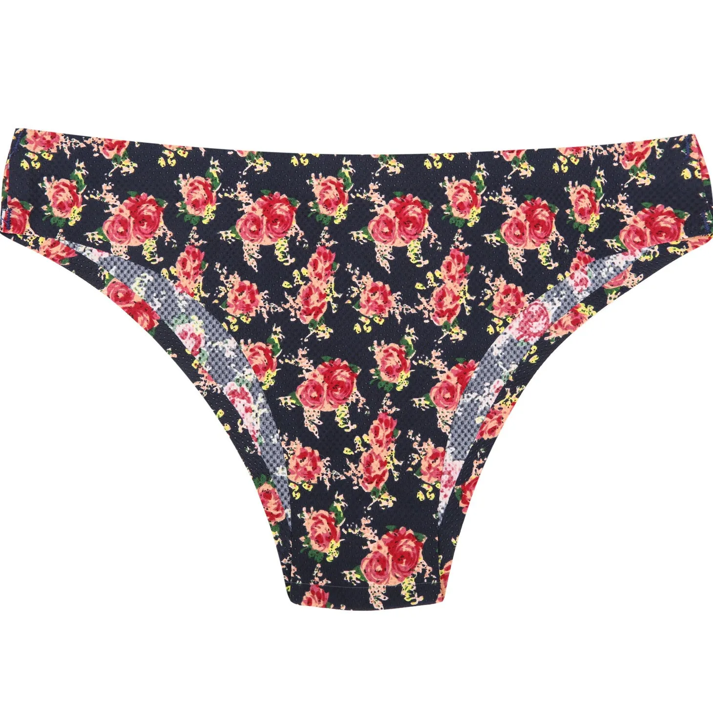 Breathable Printed Seamless Floral Briefs For Women