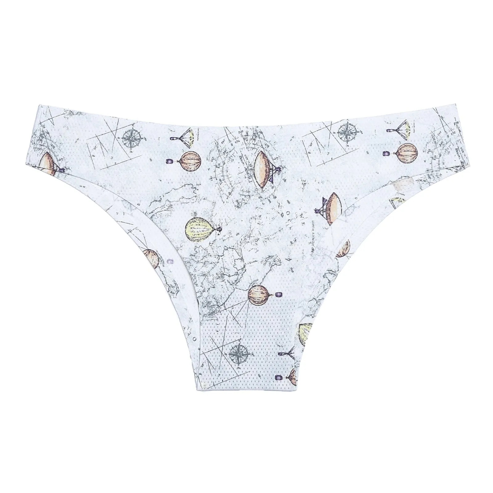 Breathable Printed Seamless Floral Briefs For Women