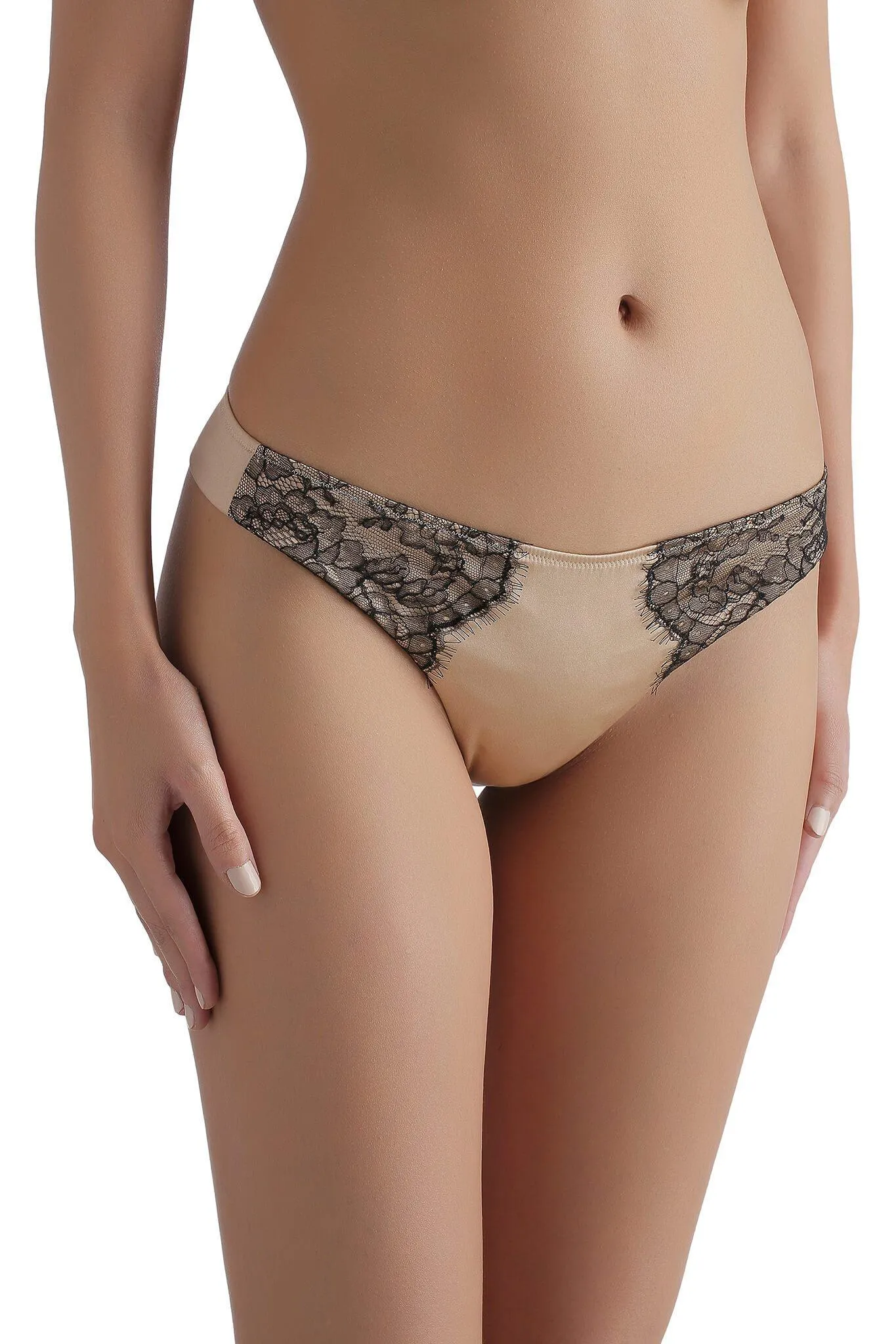 Chantilly Lace Silk Thong