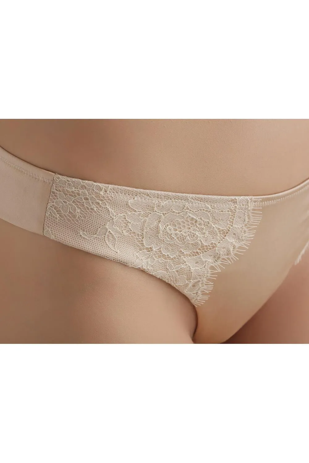 Chantilly Lace Silk Thong