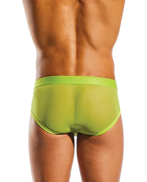 Cocksox Mesh Contour Pouch Sports Brief Citrus Green LG