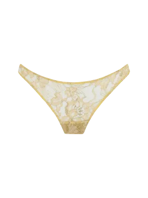 Coco De Mer Fiorella Thong in Gold