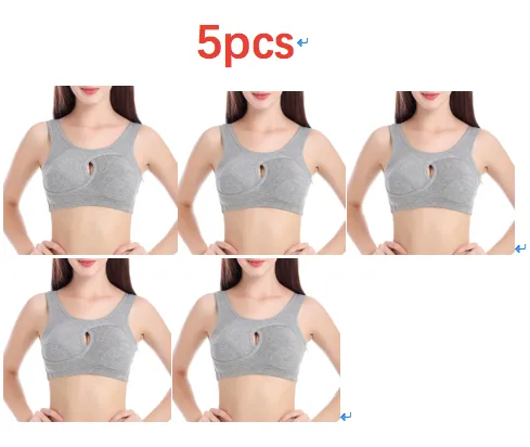 Cotton Anti-expansion Anti-Sag Gathering Adjustment Sports Bra