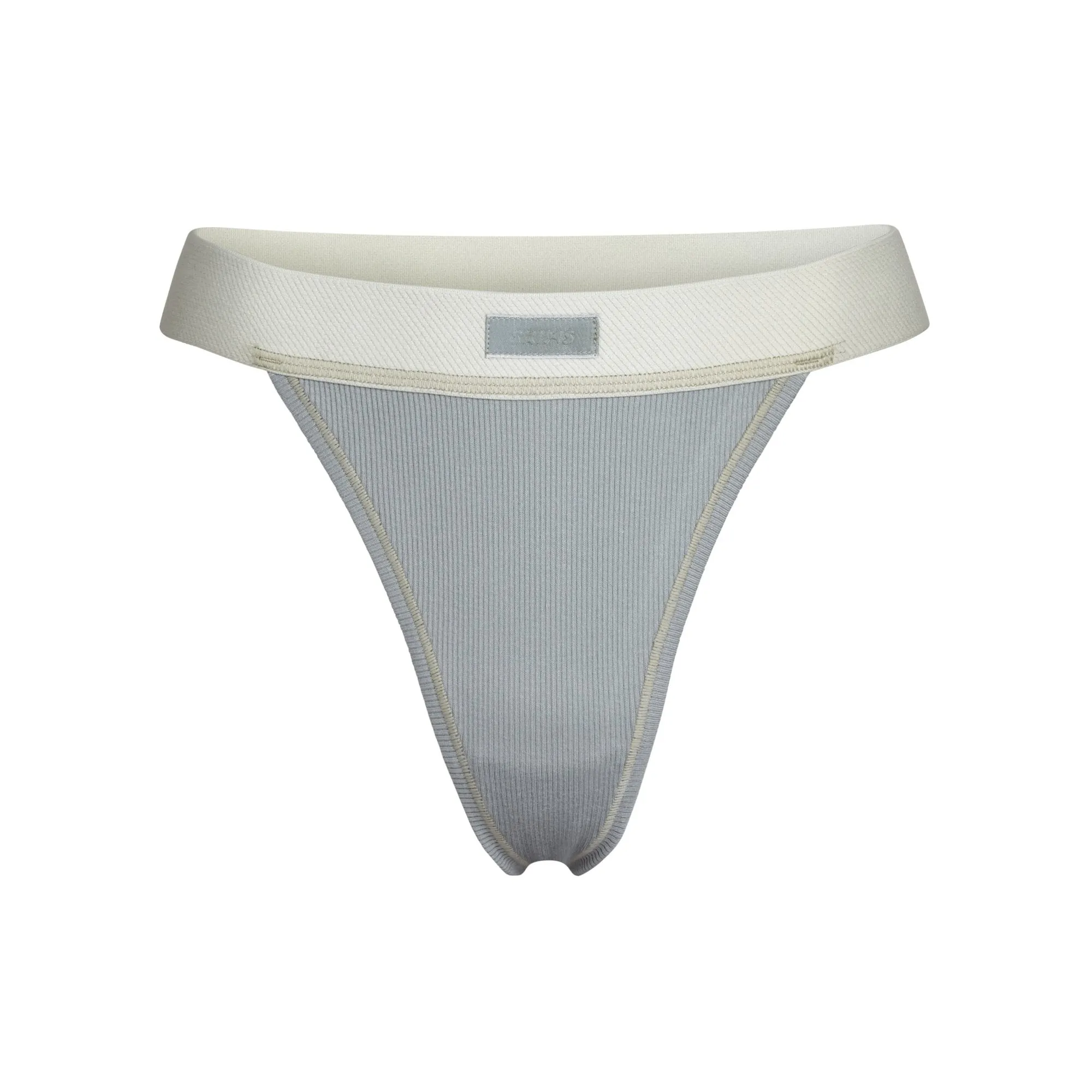 COTTON RIB THONG | MINERAL