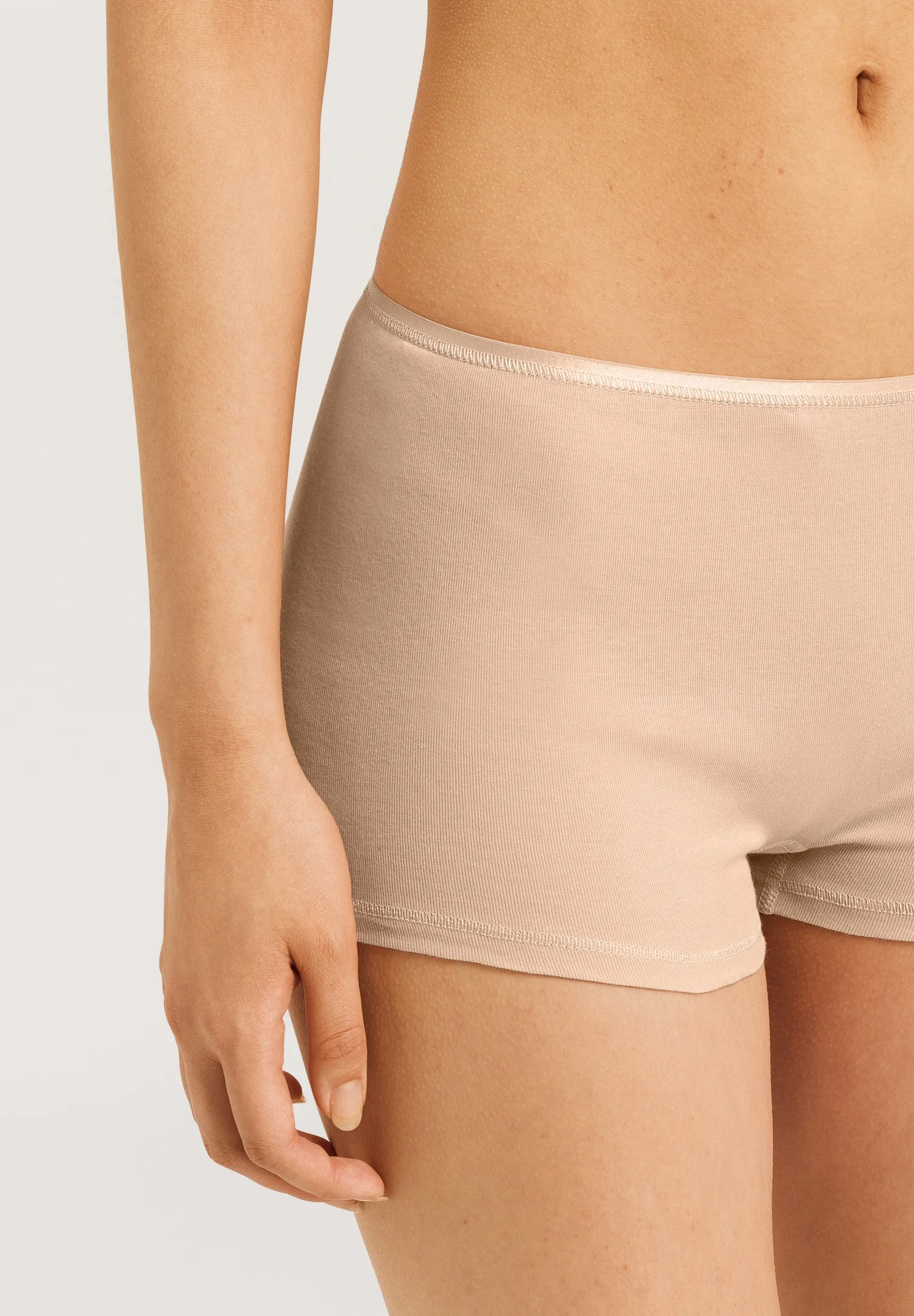 Cotton Seamless Cotton Boyleg | Beige 71631-274