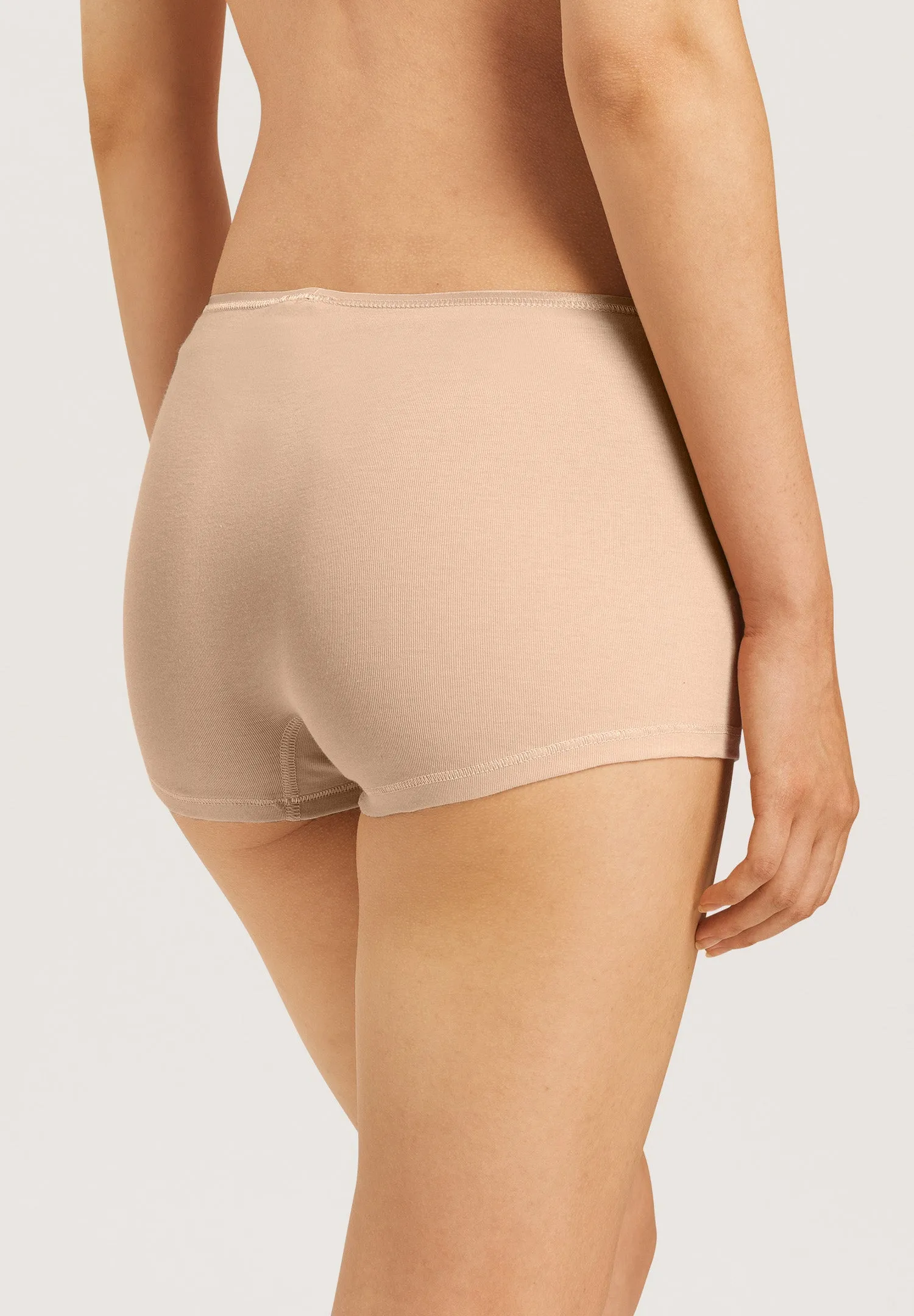 Cotton Seamless Cotton Boyleg | Beige 71631-274