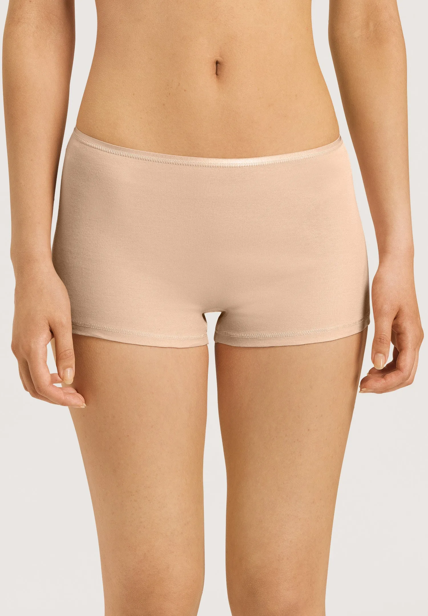 Cotton Seamless Cotton Boyleg | Beige 71631-274