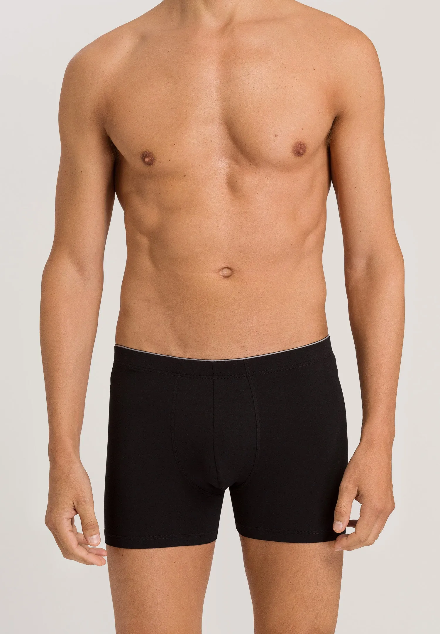 Cotton Superior Long Leg Boxer Brief | Black 73090-199