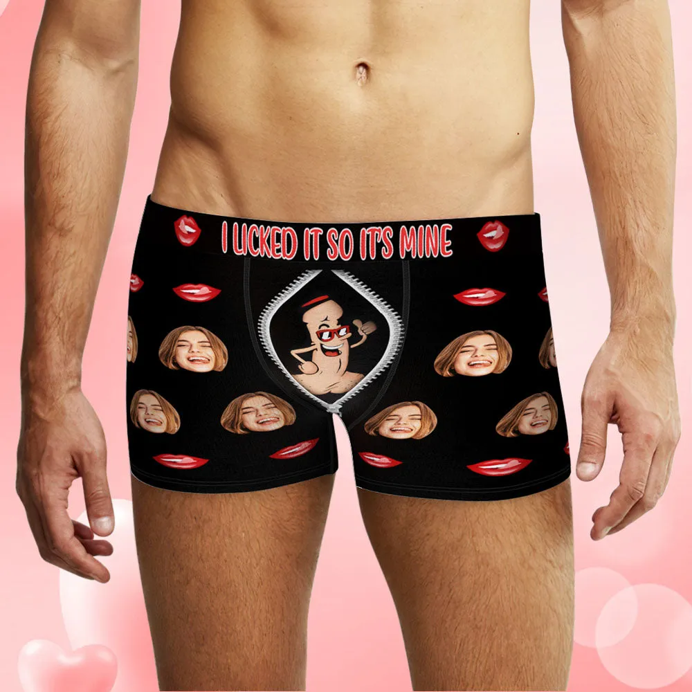 Custom Face Underwear Personalised Boxer Briefs and Panties I SUCKED IT SO IT'S MINE Valentine's Day Gifts for Couple