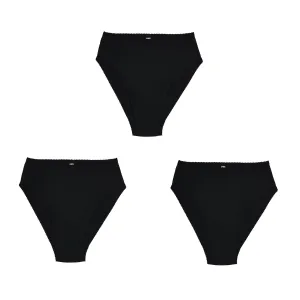 Deanna Knickers 3 Pack Black Modal Jersey