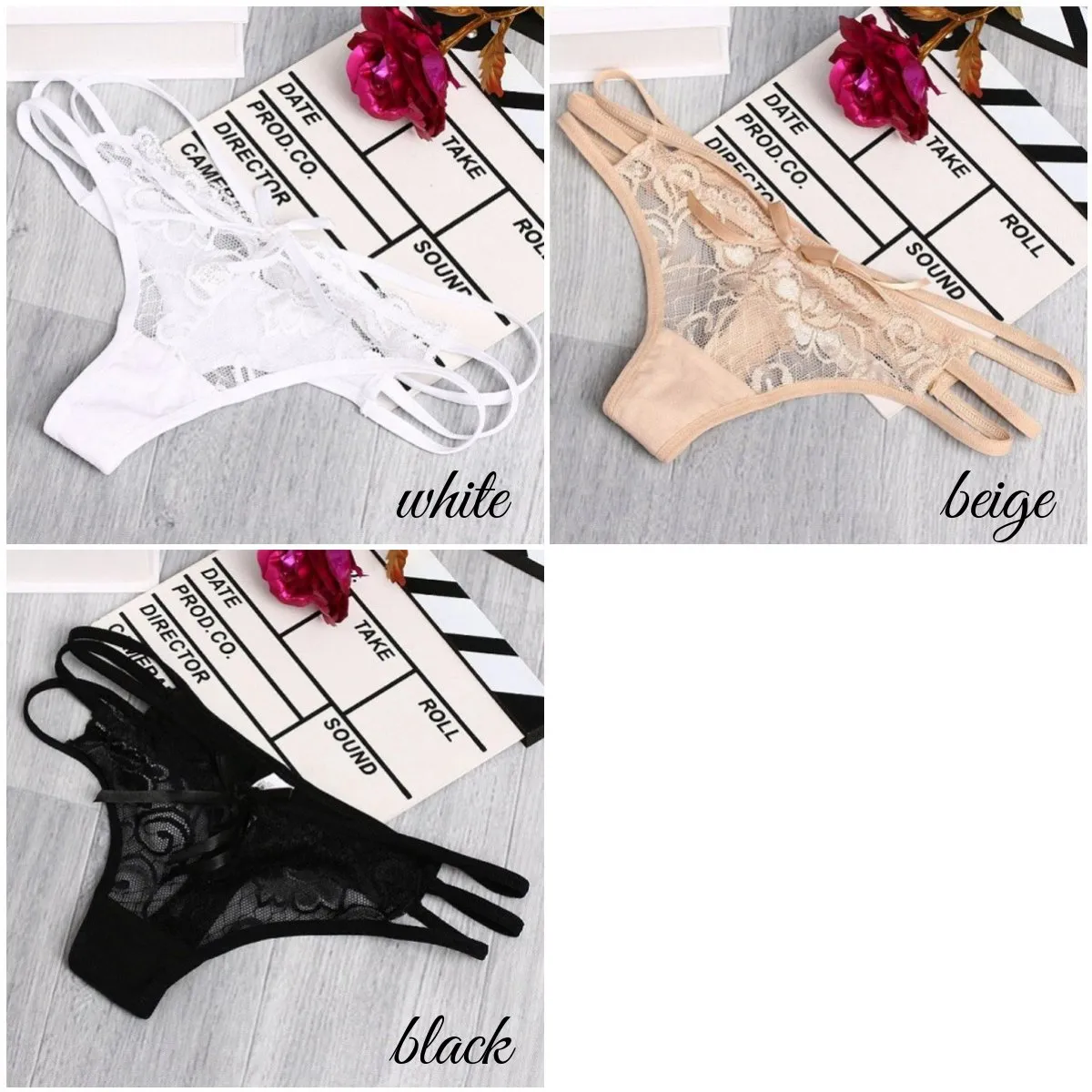 Elegant Ribbon Lace Thong - Bundle Exclusive Offer