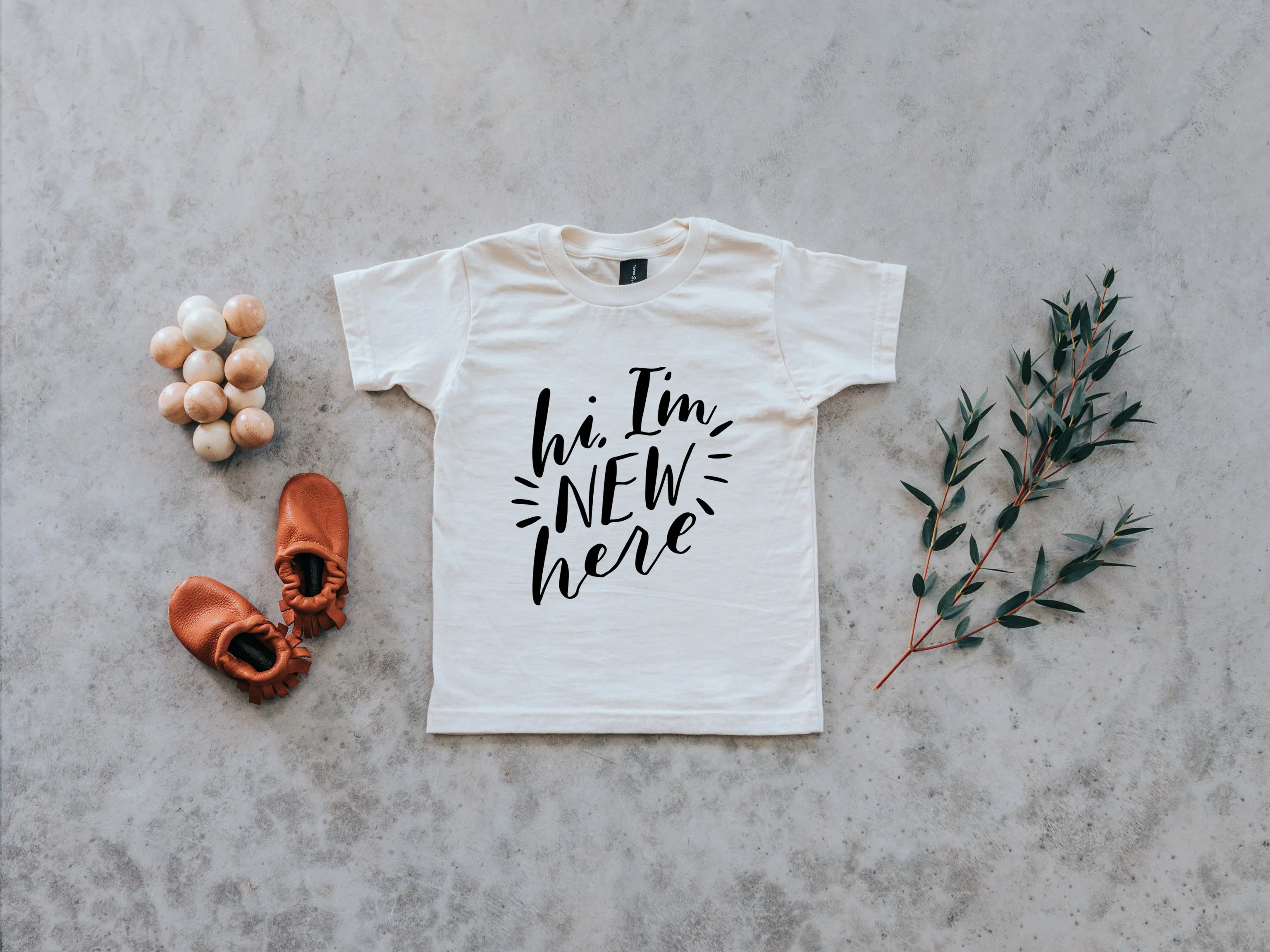 Hi I'm New Here Organic Baby Tee