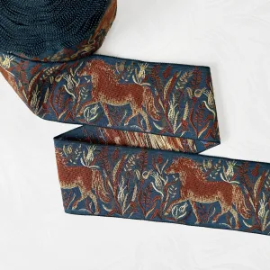 Horse, Organic Cotton Jacquard Ribbon