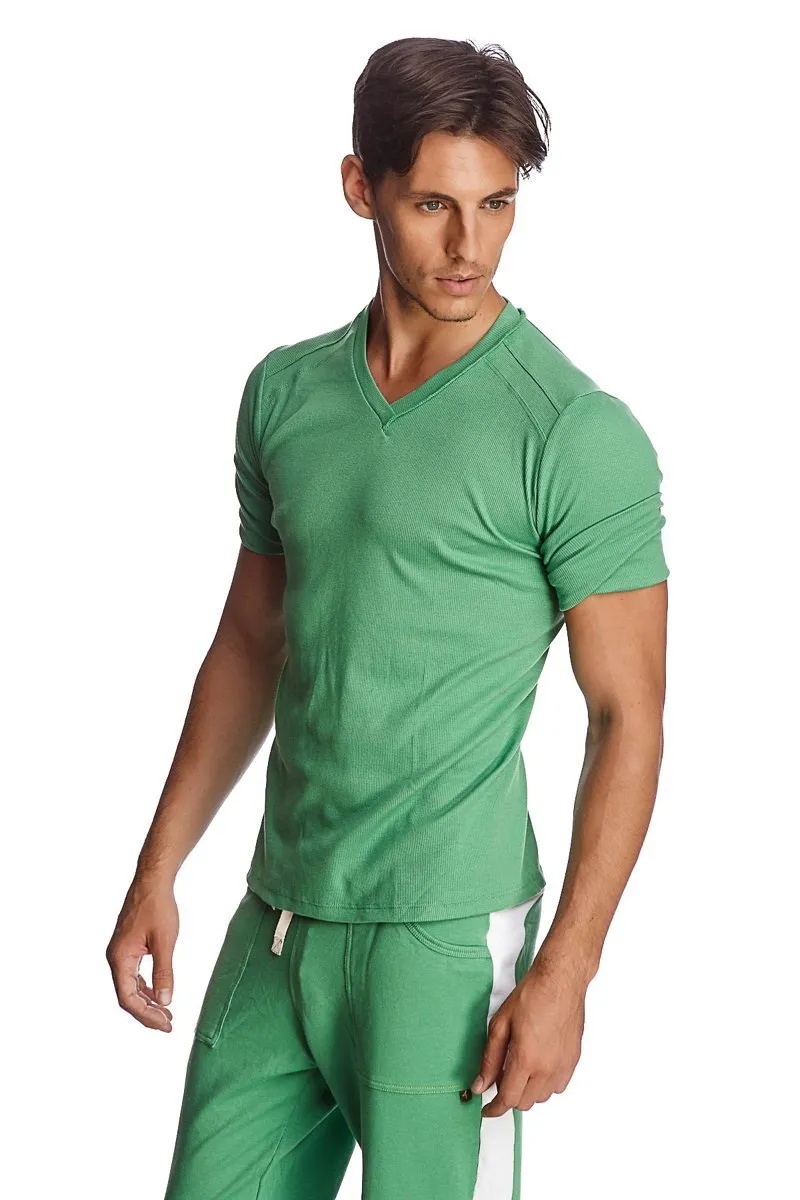 Hybrid V-Neck (Bamboo Green)