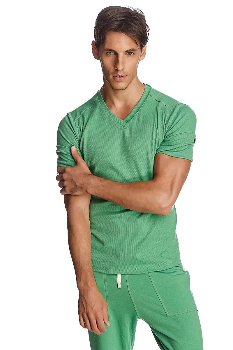 Hybrid V-Neck (Bamboo Green)