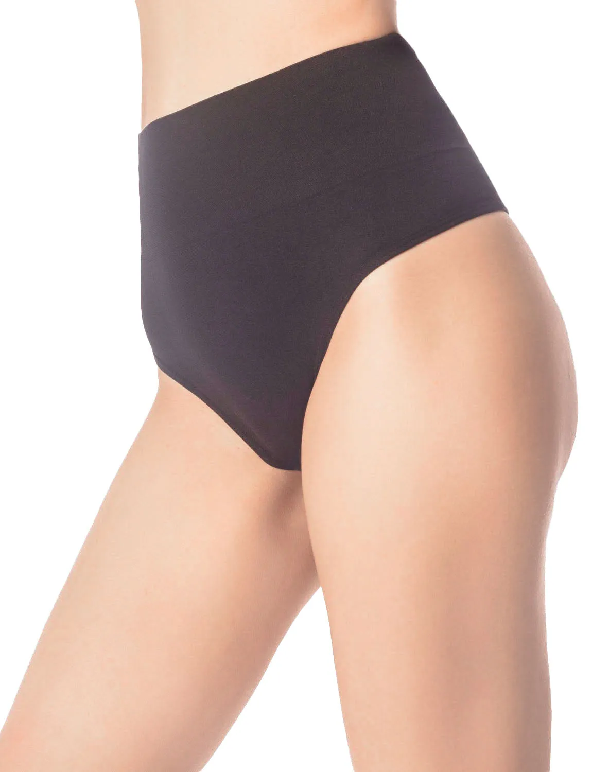 iB-iP Women's Wide Waist Band Sporty Undies Stretchy High Waist Thongs