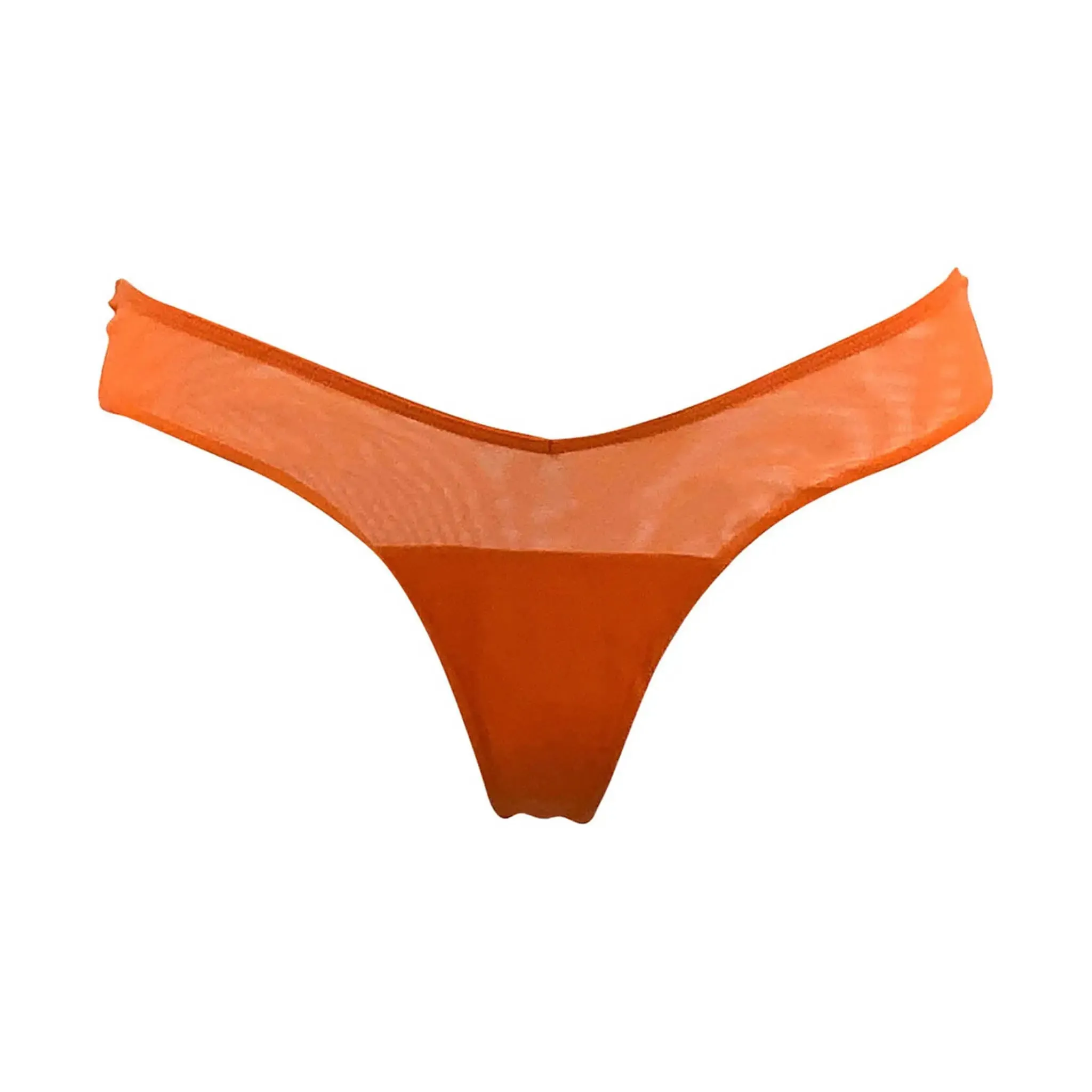 I.D. Line Fine Mesh Orange V-Thong