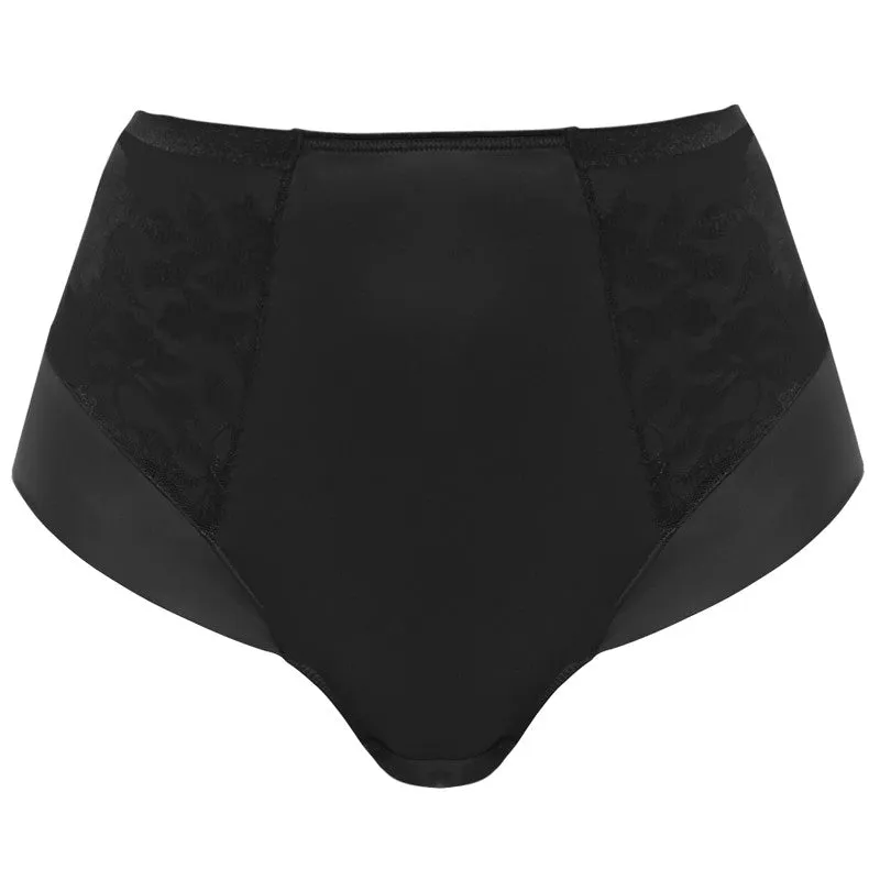 Illusion High Waist Brief Panty Black - Fantasie