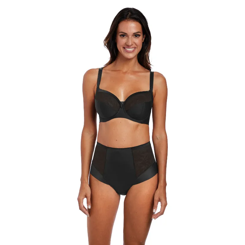 Illusion High Waist Brief Panty Black - Fantasie