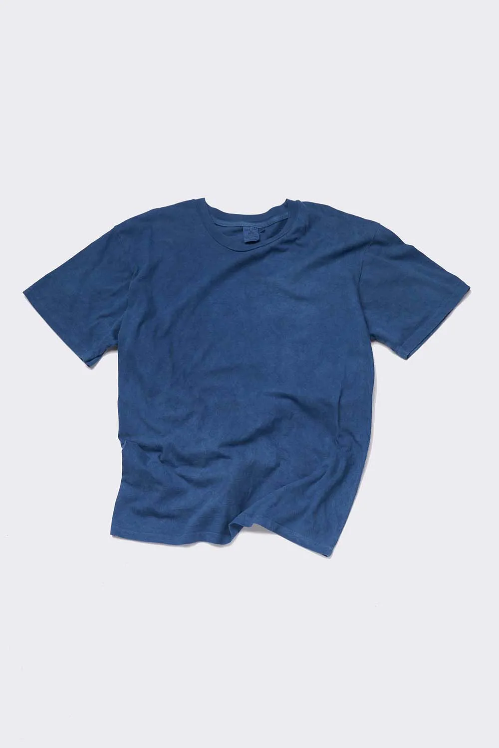 Indigo Dyed Men's Organic Crew Tee