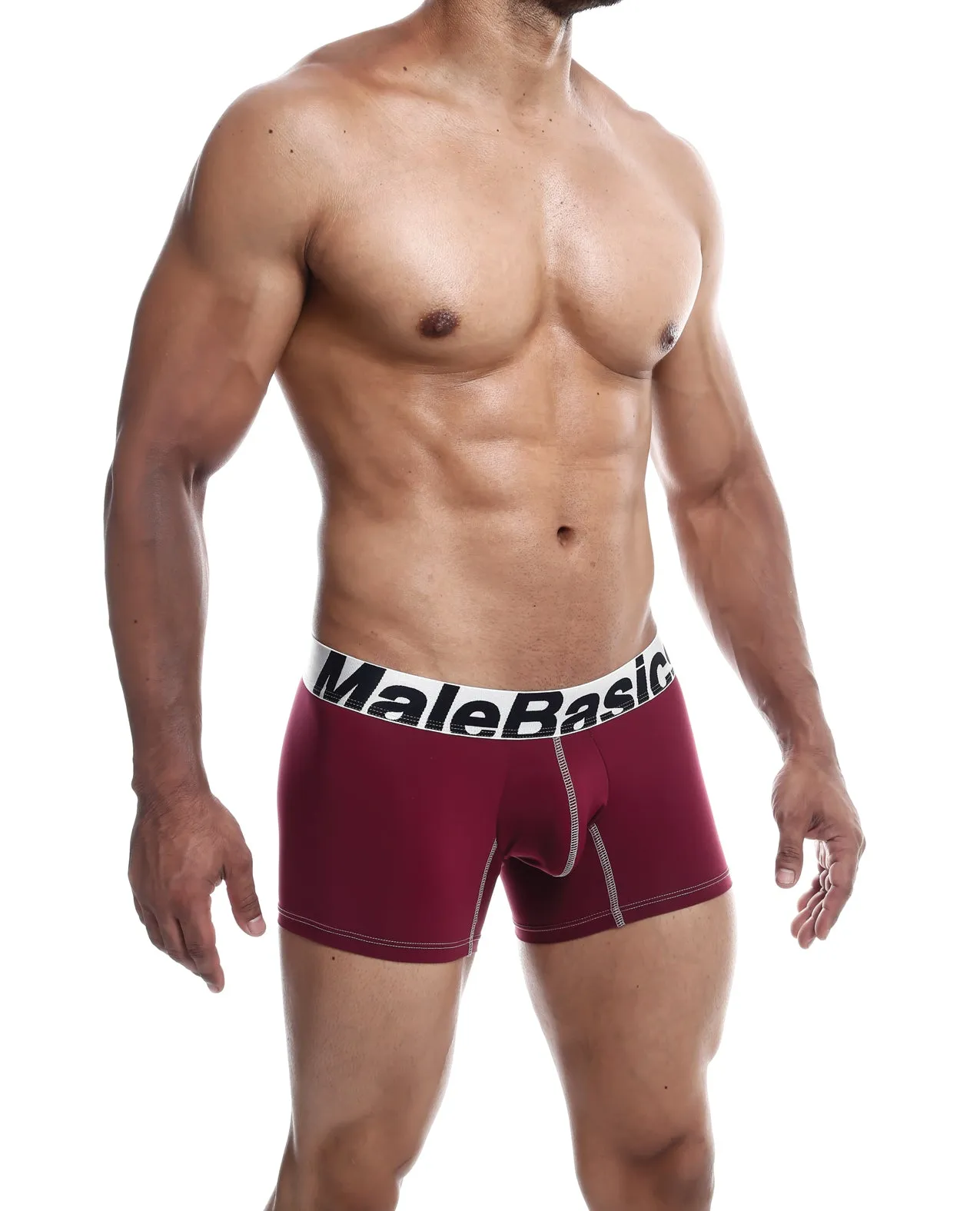 Male Basics Performance Boxer Burgundy XL