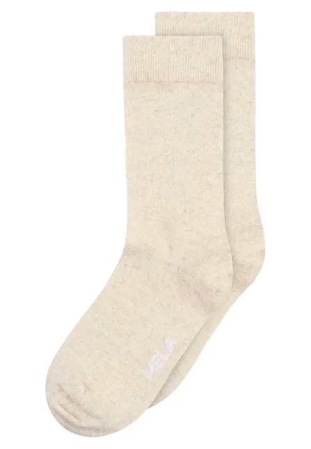 MELAWEAR 2 pack basic socks cream blend unisex