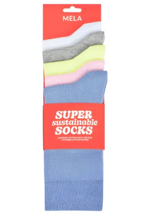 MELAWEAR 5 pack basic socks mix fresh pastels unisex