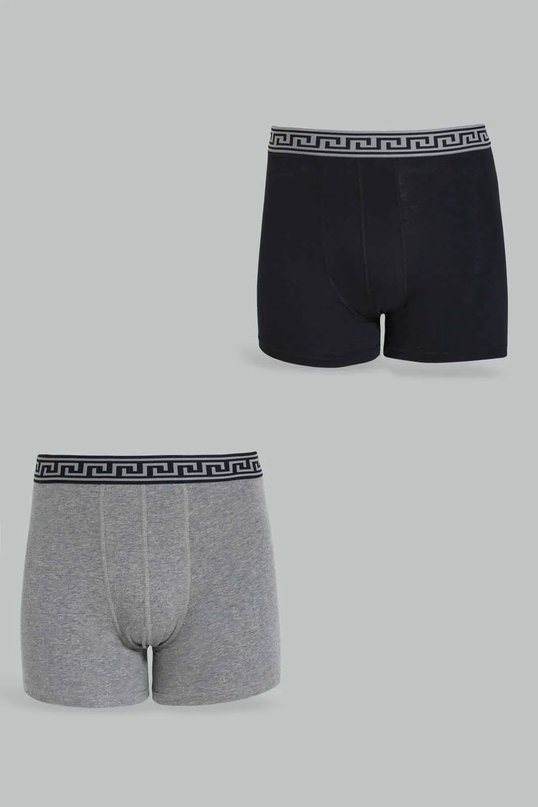 Men Balck And Grey Hipster Brief Set (Pack of 2)